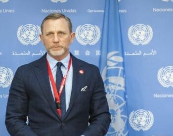 United Nations, New York, USA, April 04 2016 - Daniel Craig, actor and UN Global Advocate for the Elimination of Mines and Other Explosive Hazards during his visit to the UN Headquarters in New York.
Photo: Cia Pak/EuropaNewswire